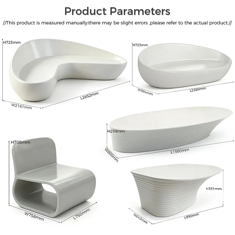 Flowing Curve FRP Lounge Seating
